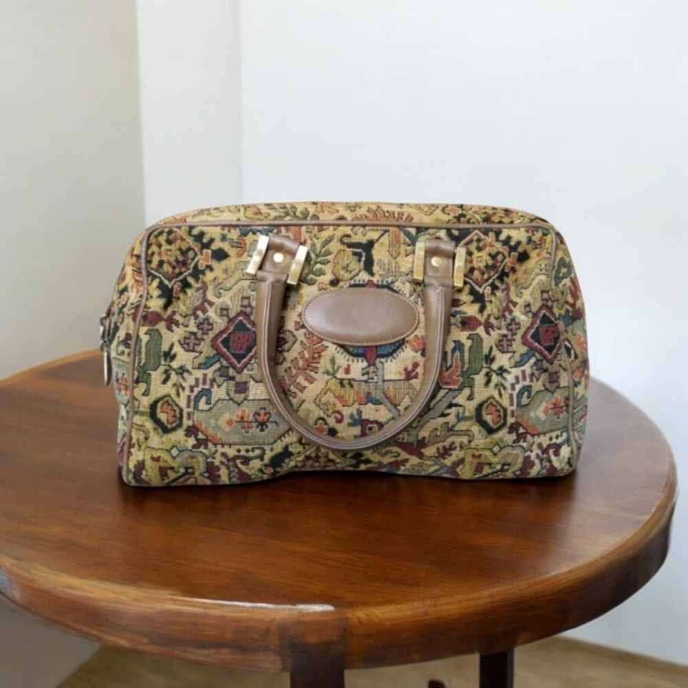 Mid-Century Modern Morris Moskowitz Tapestry Handbag‎ Elegant Grandmacore